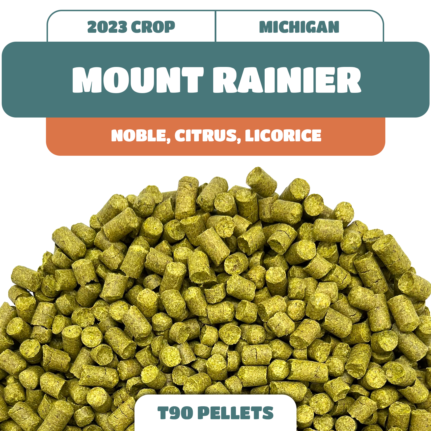 Mt Rainier Hop Pellets (2023) Michigan Grown!