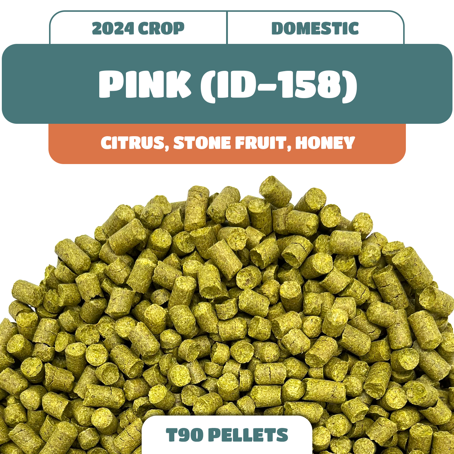 Pink (ID-158) Hop Pellets (2024) 25 crop coming.