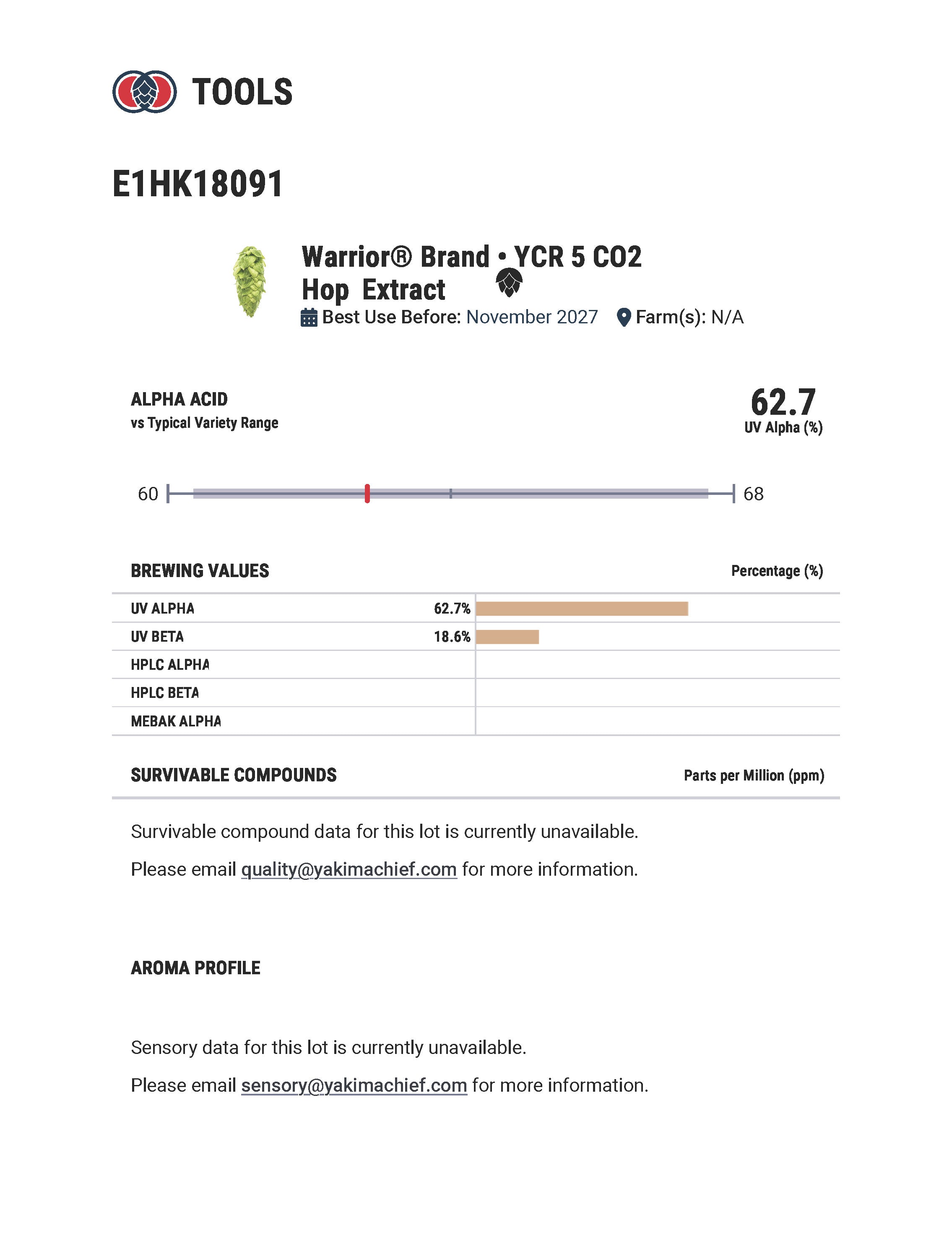 Warrior® CO2 Hop Extract