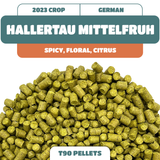 Hallertau Mittelfruh GR Hop Pellets (2023) Due 3/1