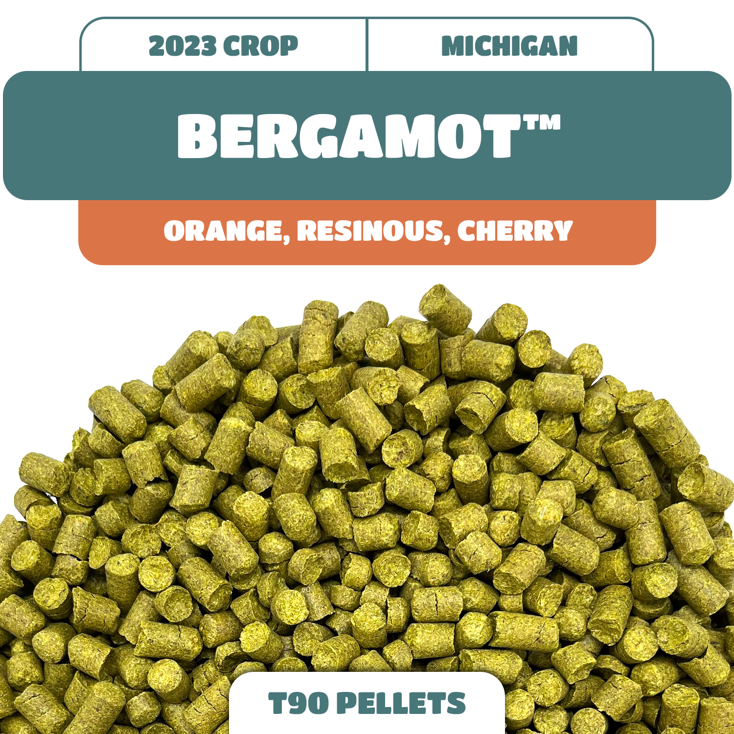 Bergamot™ MI Hop Pellets (2023) Michigan Grown!