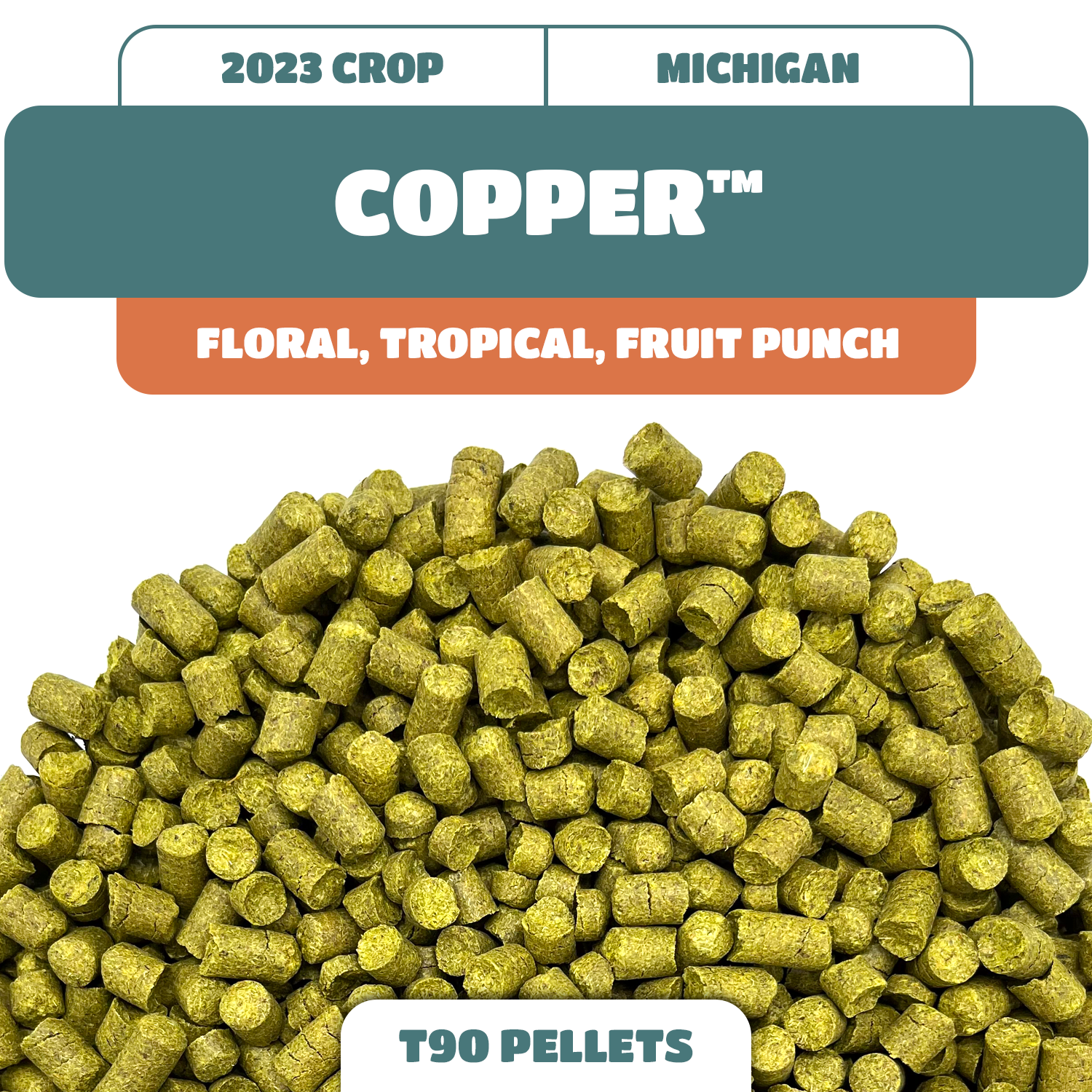 Copper MI Hop Pellets (2023) Michigan Grown!