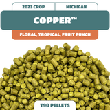 Michigan Copper™ MI Hop Pellets (2023) Michigan Grown!