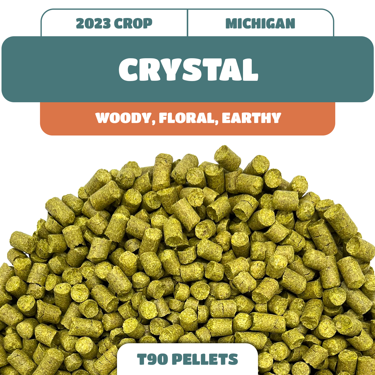 Crystal MI Hop Pellets (2023) Michigan Grown!