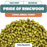 Pride of Ringwood MI Hop Pellets (2023)Michigan grown!